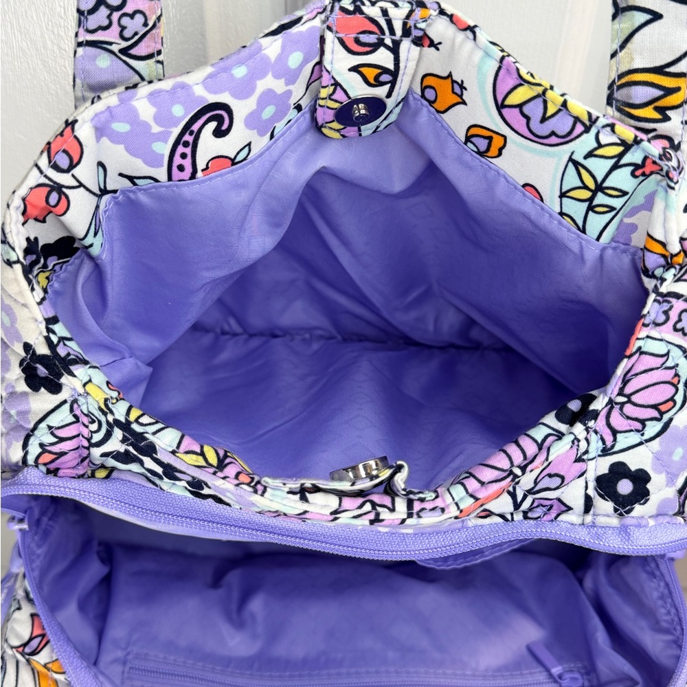 Vera Bradley Glenna Satchel Purse in Maddalena Paisley Soft Quilted Cotton - Picture 7 of 9